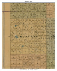 Wykeham, Todd Co. Minnesota 1890 Old Town Map Custom Print - Todd Co.