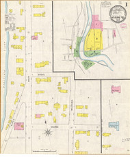 Shelburne Falls, MA Fire Insurance 1895 Sheet 1 (Index) - Old Town Map Reprint - Franklin Co.