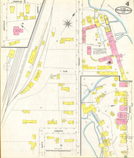 Shelburne Falls, MA Fire Insurance 1905 Sheet 4 - Old Town Map Reprint - Franklin Co.