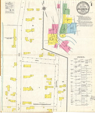 Shelburne Falls, MA Fire Insurance 1910 Sheet 1 (Index) - Old Town Map Reprint - Franklin Co.