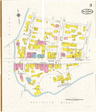 Shelburne Falls, MA Fire Insurance 1919 Sheet 3 - Old Town Map Reprint - Franklin Co.