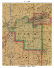 Jackson - Shakopee City - Chaska, Scott Co. Minnesota 1880 Old Town Map Custom Print - Scott Co.