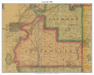 Louisville - Carver -, Scott Co. Minnesota 1880 Old Town Map Custom Print - Scott Co.