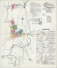 Amherst, 1916 - Old Map Massachusetts Fire Insurance Index