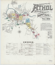 Athol, 1896 - Old Map Massachusetts Fire Insurance Index