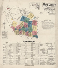 Belmont, 1922 - Old Map Massachusetts Fire Insurance Index