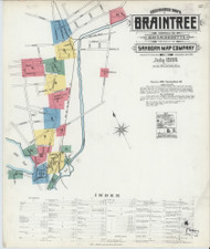 Braintree, 1906 - Old Map Massachusetts Fire Insurance Index