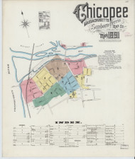 Chicopee, 1891 - Old Map Massachusetts Fire Insurance Index