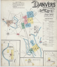 Danvers, 1892 - Old Map Massachusetts Fire Insurance Index