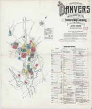 Danvers, 1909 - Old Map Massachusetts Fire Insurance Index