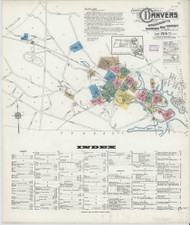 Danvers, 1916 - Old Map Massachusetts Fire Insurance Index