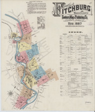 Fitchburg, 1887 - Old Map Massachusetts Fire Insurance Index