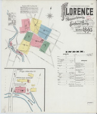 Florence, 1895 - Old Map Massachusetts Fire Insurance Index