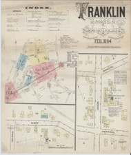 Franklin, 1884 - Old Map Massachusetts Fire Insurance Index