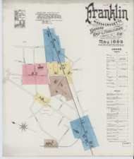 Franklin, 1889 - Old Map Massachusetts Fire Insurance Index