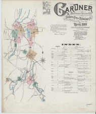 Gardner, 1889 - Old Map Massachusetts Fire Insurance Index