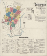 Greenfield, 1922 - Old Map Massachusetts Fire Insurance Index