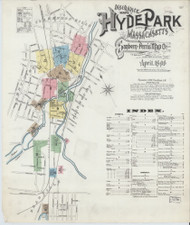 Hyde Park, 1896 - Old Map Massachusetts Fire Insurance Index