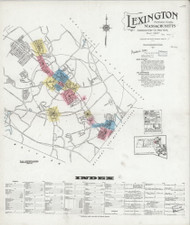 Lexington, 1927 - Old Map Massachusetts Fire Insurance Index