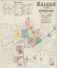 Malden, 1887 - Old Map Massachusetts Fire Insurance Index