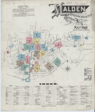 Malden, 1892 - Old Map Massachusetts Fire Insurance Index