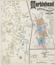 Marblehead, 1885 - Old Map Massachusetts Fire Insurance Index