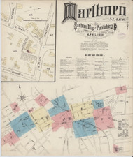 Marlborough, 1885 - Old Map Massachusetts Fire Insurance Index