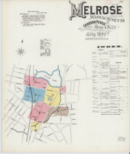 Melrose, 1892 - Old Map Massachusetts Fire Insurance Index