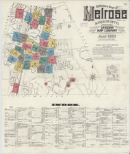 Melrose, 1909 - Old Map Massachusetts Fire Insurance Index