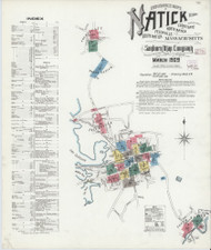 Natick, 1909 - Old Map Massachusetts Fire Insurance Index