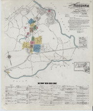 Needham, 1919 - Old Map Massachusetts Fire Insurance Index