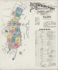 Newburyport, 1894 - Old Map Massachusetts Fire Insurance Index