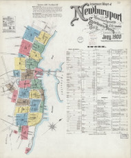 Newburyport, 1900 - Old Map Massachusetts Fire Insurance Index