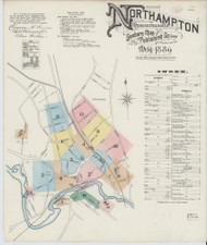 Northampton, 1889 - Old Map Massachusetts Fire Insurance Index