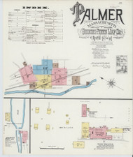 Palmer, 1891 - Old Map Massachusetts Fire Insurance Index