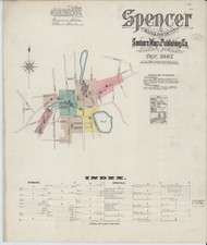 Spencer, 1887 - Old Map Massachusetts Fire Insurance Index