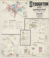 Stoughton, 1885 - Old Map Massachusetts Fire Insurance Index