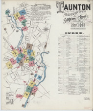 Taunton, 1893 - Old Map Massachusetts Fire Insurance Index