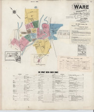 Ware, 1919 (1946) - Old Map Massachusetts Fire Insurance Index