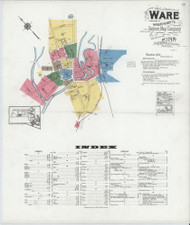 Ware, 1919 - Old Map Massachusetts Fire Insurance Index