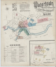 Watertown, 1889 - Old Map Massachusetts Fire Insurance Index