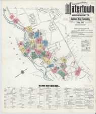 Watertown, 1911 - Old Map Massachusetts Fire Insurance Index