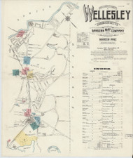 Wellesley, 1912 - Old Map Massachusetts Fire Insurance Index