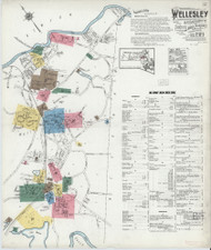 Wellesley, 1919 - Old Map Massachusetts Fire Insurance Index