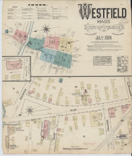 Westfield, 1884 - Old Map Massachusetts Fire Insurance Index