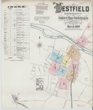Westfield, 1889 - Old Map Massachusetts Fire Insurance Index
