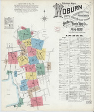 Woburn, 1899 - Old Map Massachusetts Fire Insurance Index