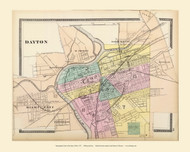 Dayton , Ohio 1872 - Old Map Reprint - Ohio State Atlas