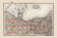 Cuyahoga County, Etc, Ohio 1872 - Old Map Reprint - Ohio State Atlas