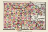 Allen County, Etc, Ohio 1872 - Old Map Reprint - Ohio State Atlas